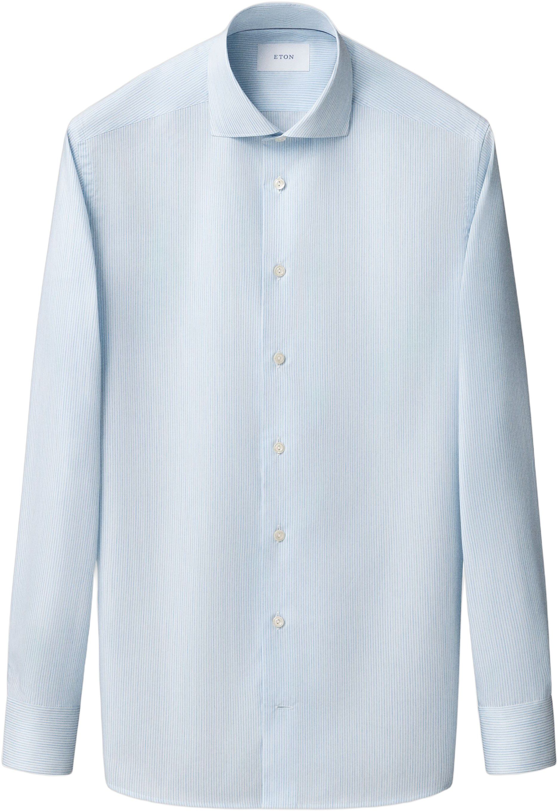 Contemporary Fit Striped Melange Twill Shirt