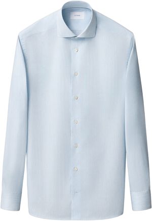 Contemporary Fit Striped Melange Twill Shirt