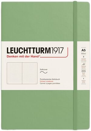 LT1917 Notesbog A5 Prikket SC - Sage 361592