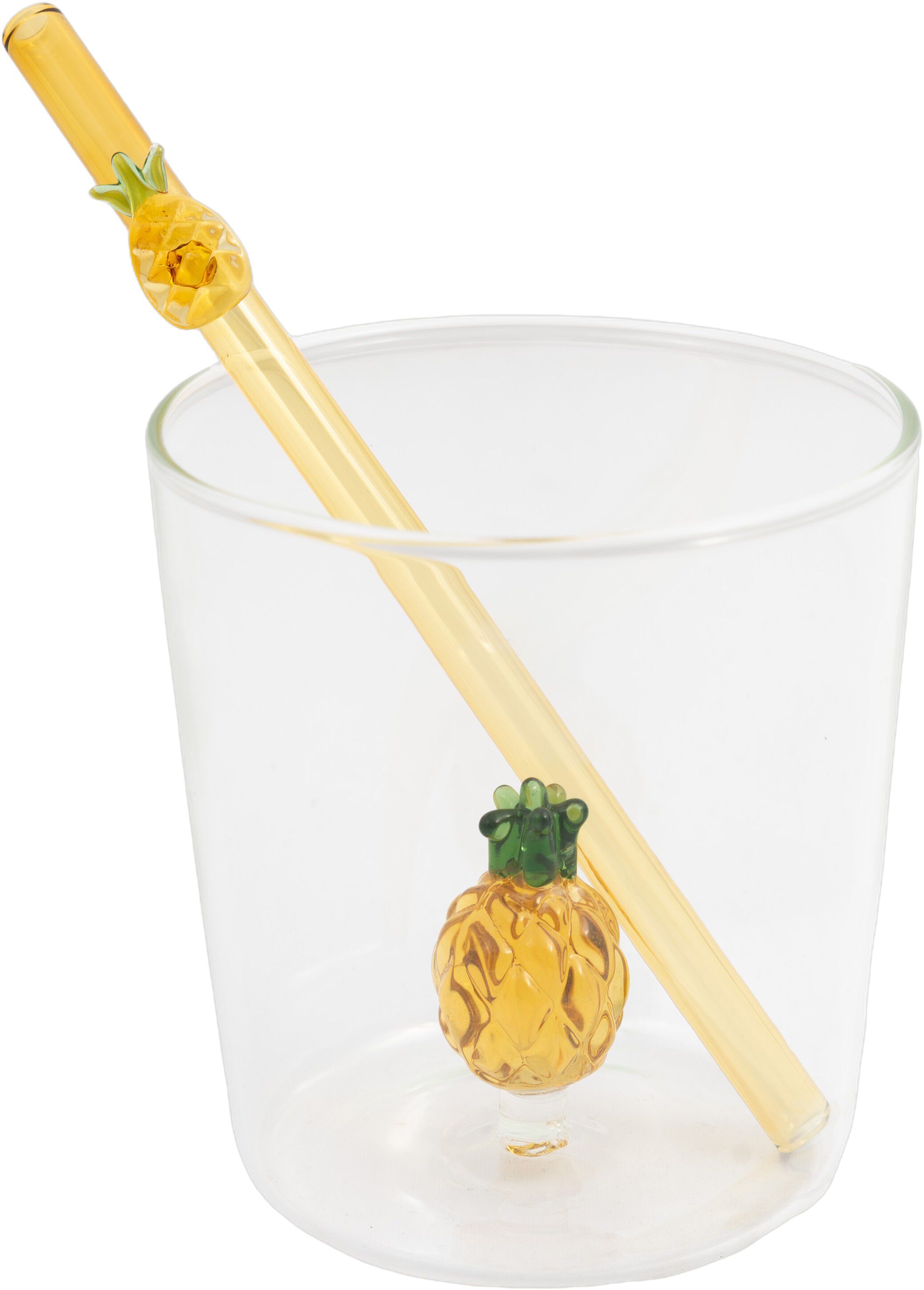 Glas medsuger&oslash;r ananas