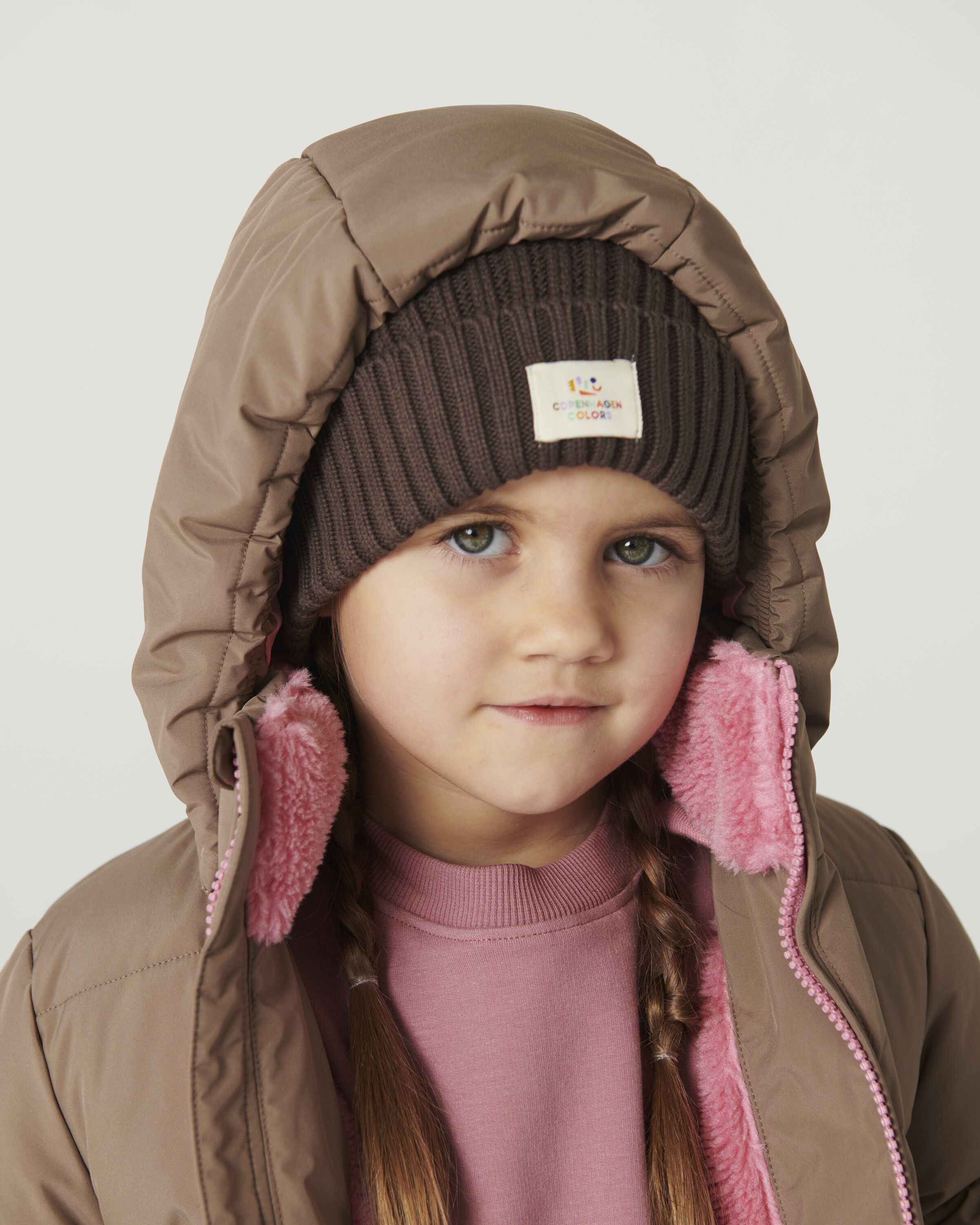 Puffer Long Frill Jacket w. Teddy Lining
