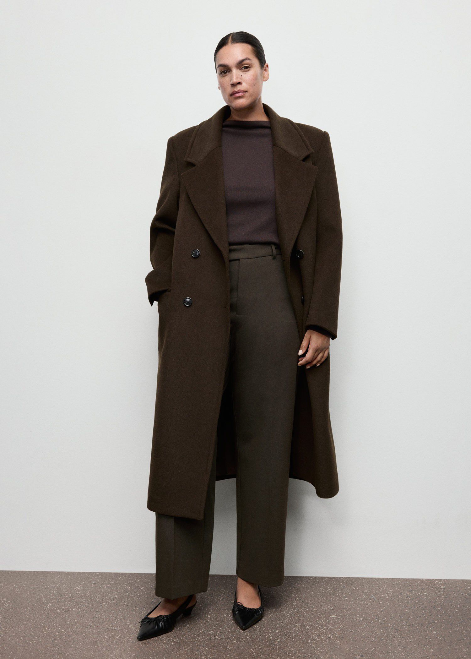 Mid-rise cropped straight-leg trous