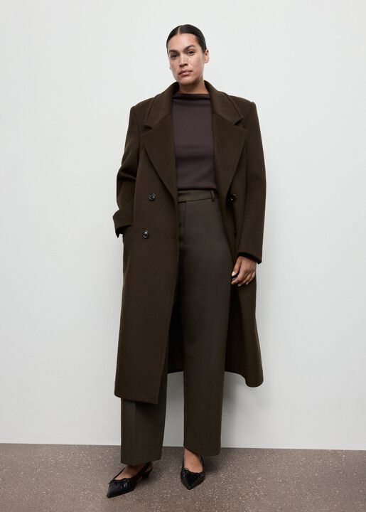 Mid-rise cropped straight-leg trous