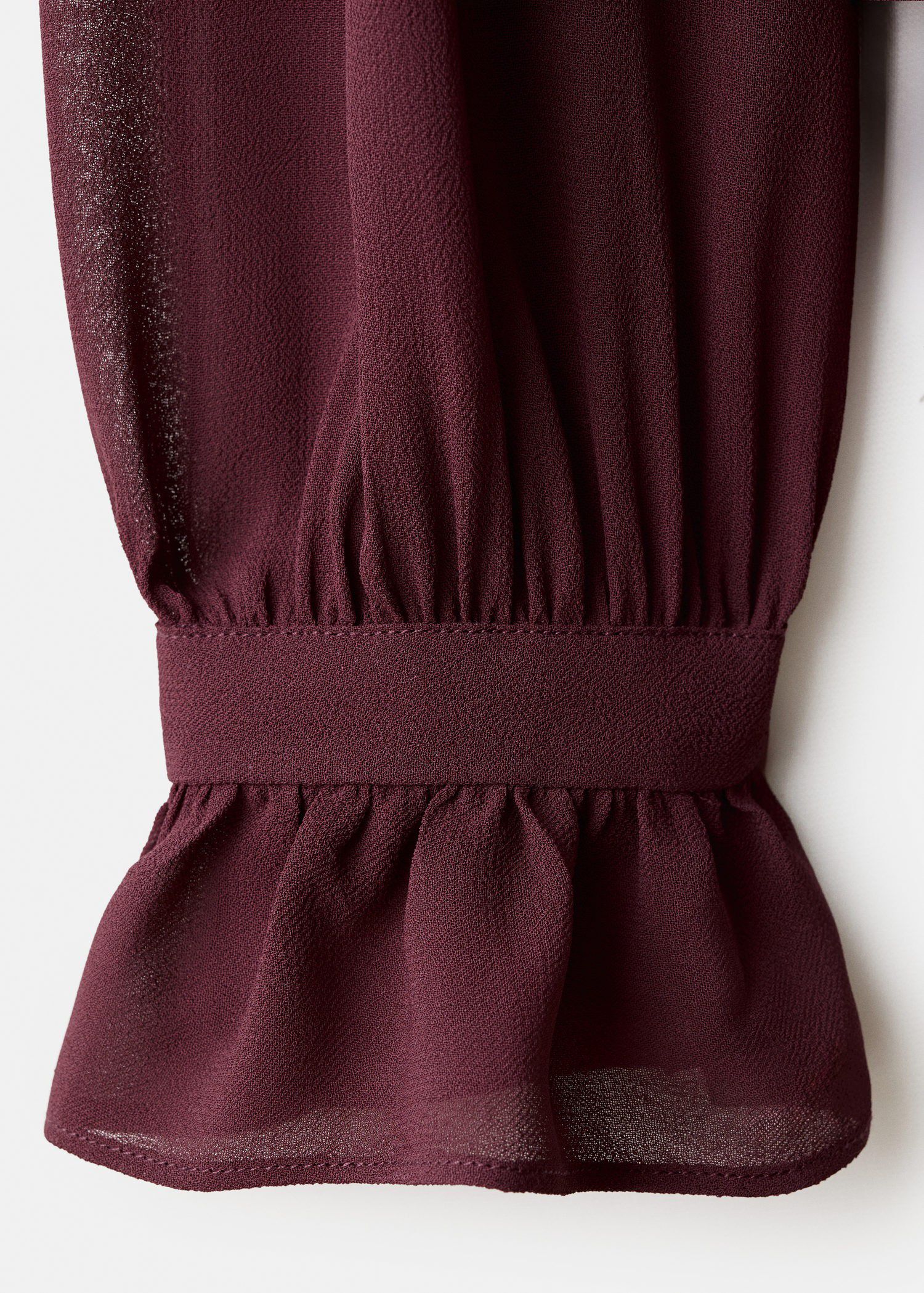 Ruffled blouse with scarf