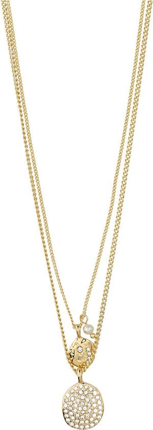 SHIFT halskæde 2-i-ét sæt, guldbelagt