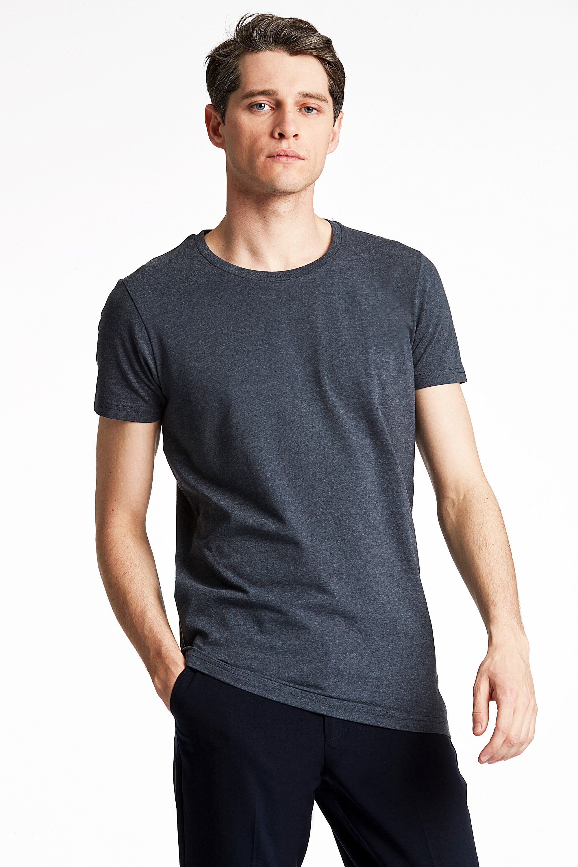 Rundhalset stretchy t-shirt