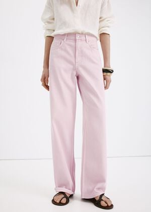 Mid-rise straight jeans