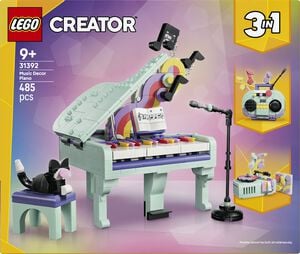 Musikpynt - Klaver med kat 31392