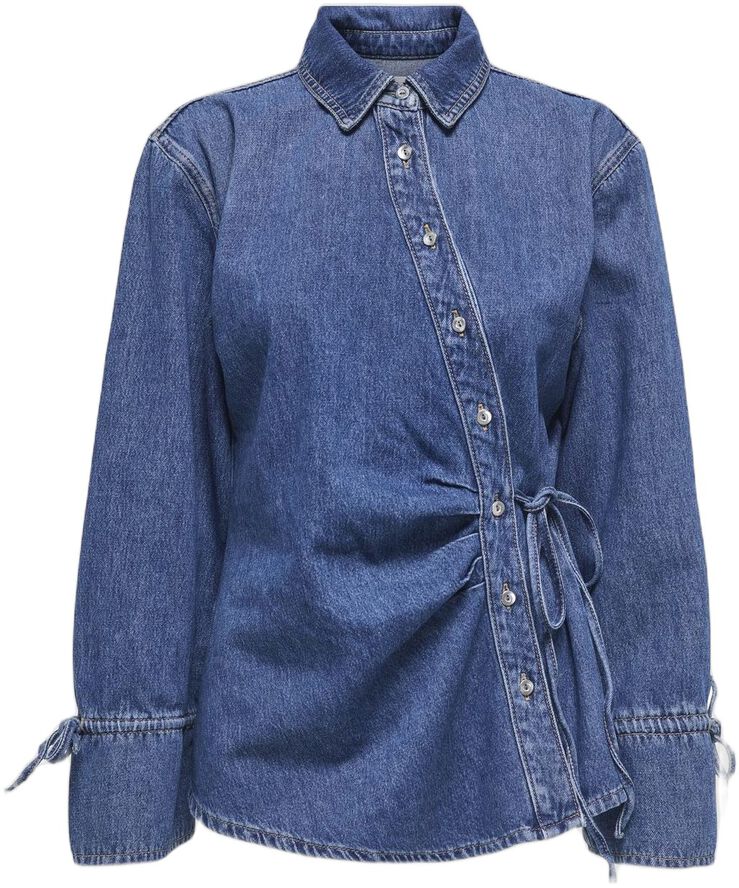 ONLSMILLA LS ASYM TIE SHIRT DNM CS