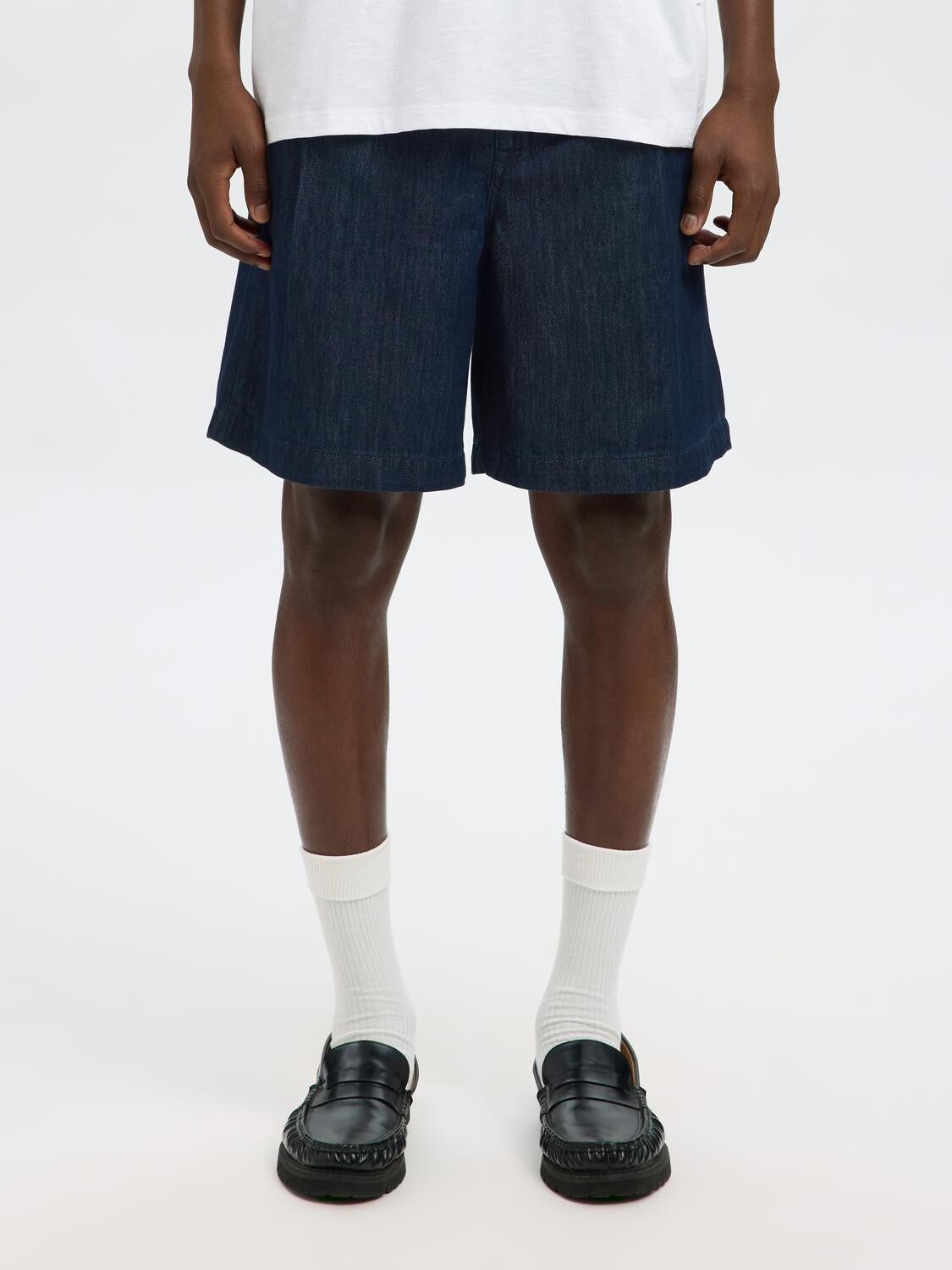 SLHLOOSE-NOLAN DARK B DENIM SHORTS