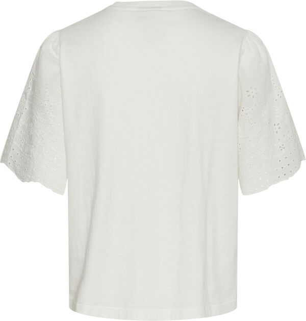 YASLEX SS TOP W. EMB SLEEVES S. NOO