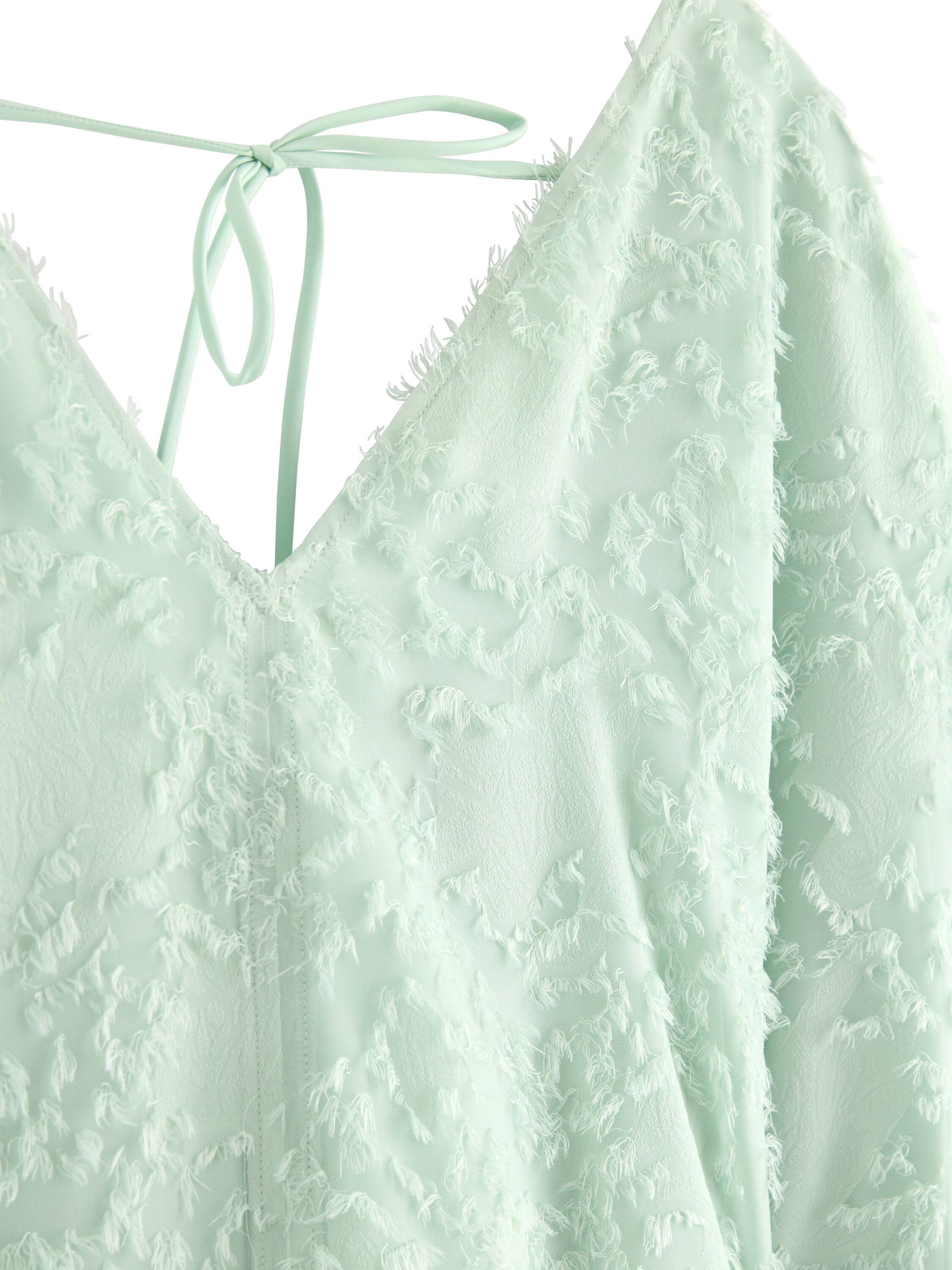 Woven midi dress with pattern and s