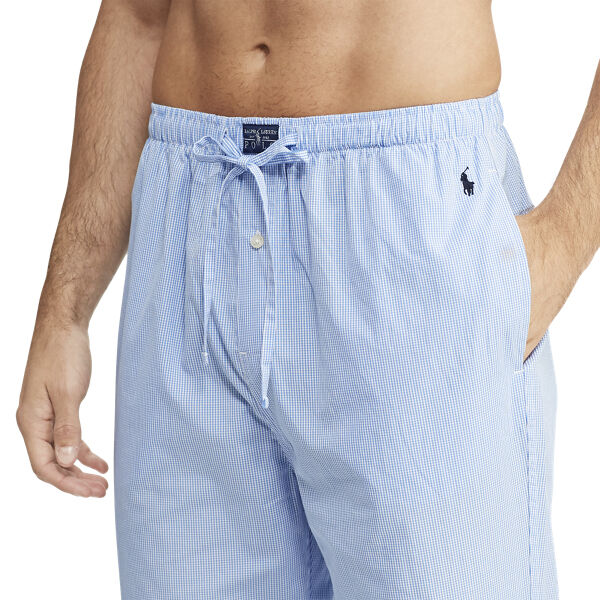 Gingham Poplin Long Sleep Set