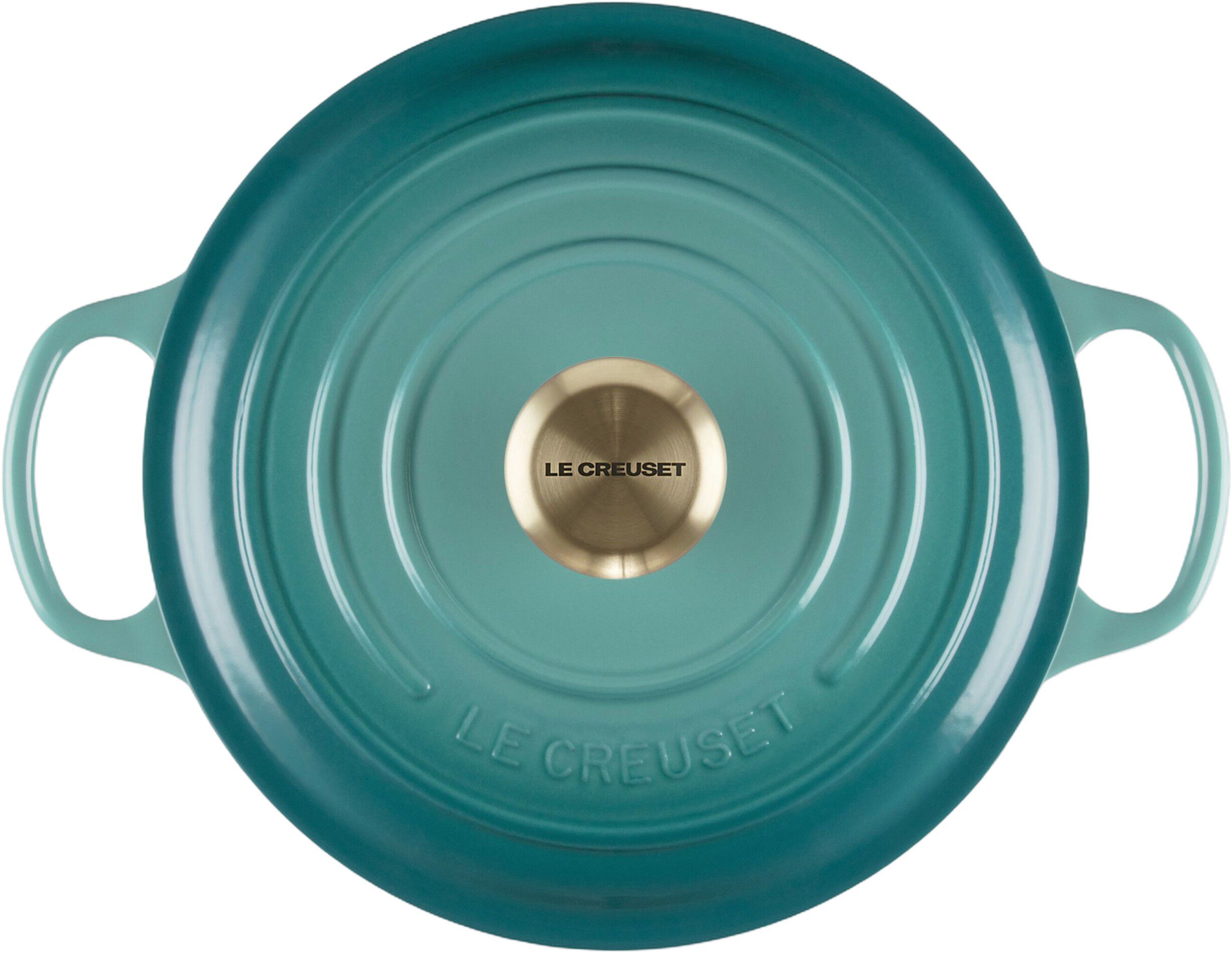 Le Creuset Signature st&oslash;bejern rund gryde 24cm Bleu Riviera