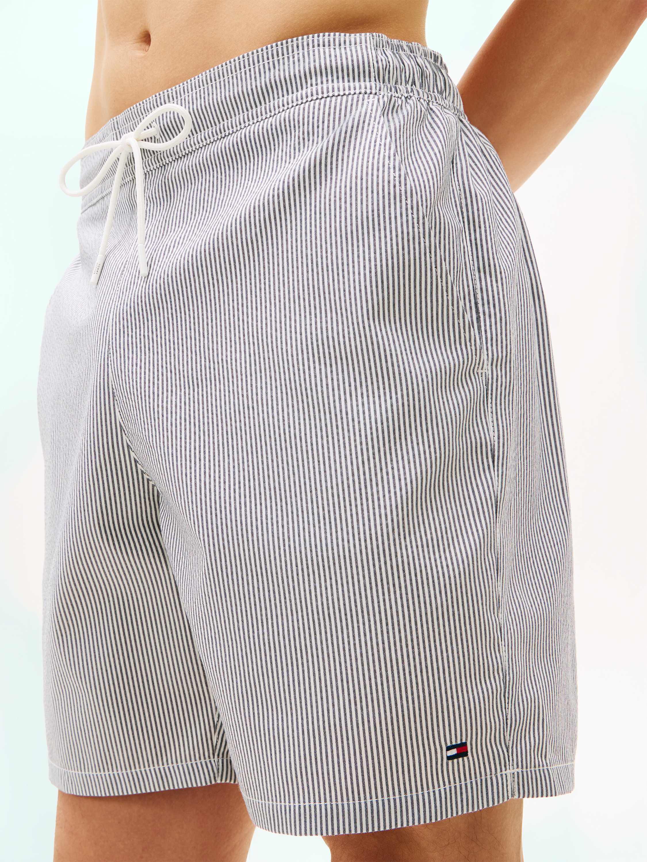 Essential Ithaca Stripe Long Length Swim Shorts