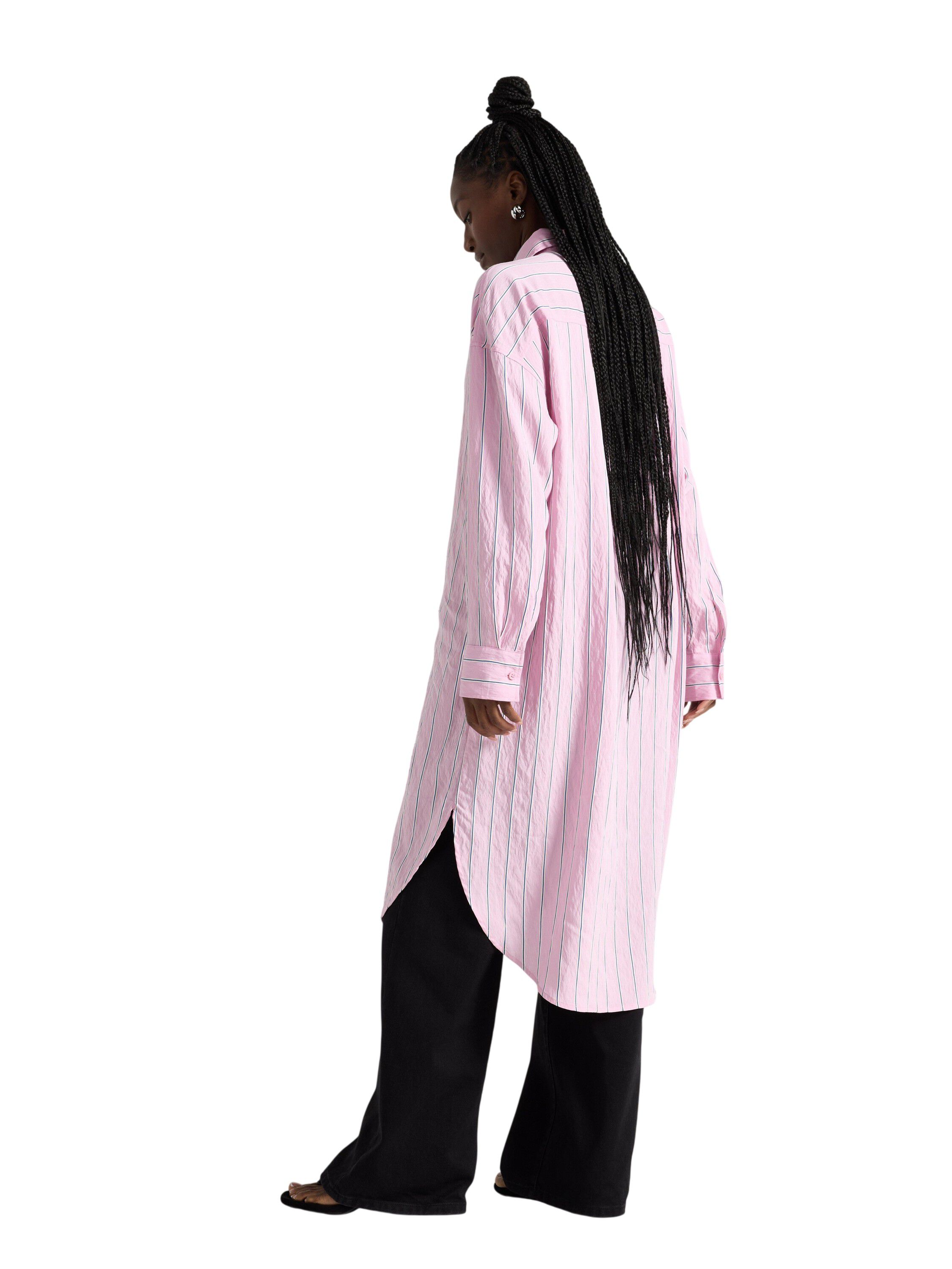 Woven shirt dress in soft viscose w