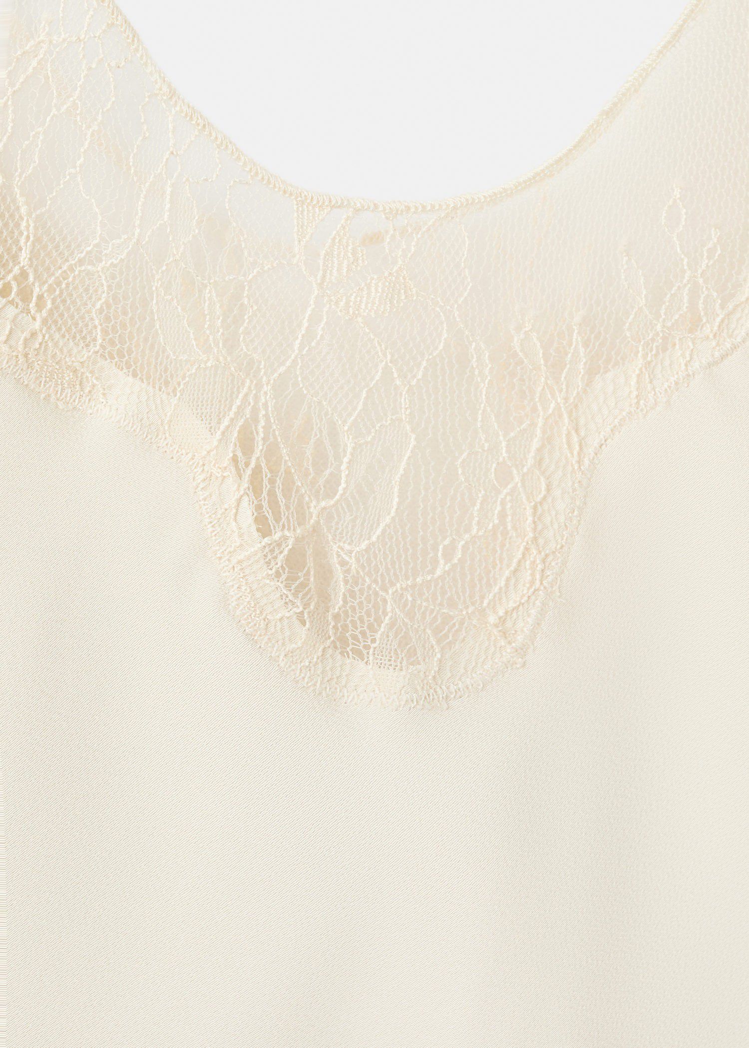 Satin lace top