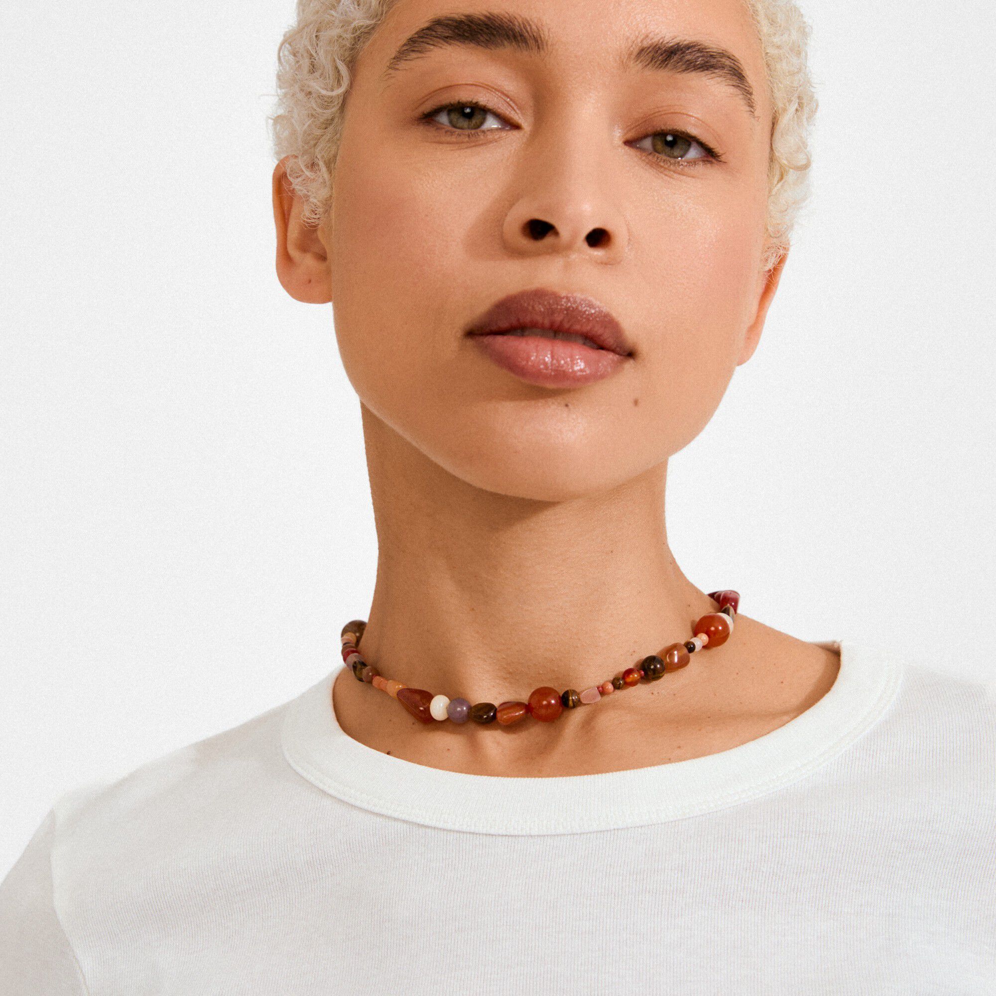 IRIS halsk&aelig;de guldbelagt/multi