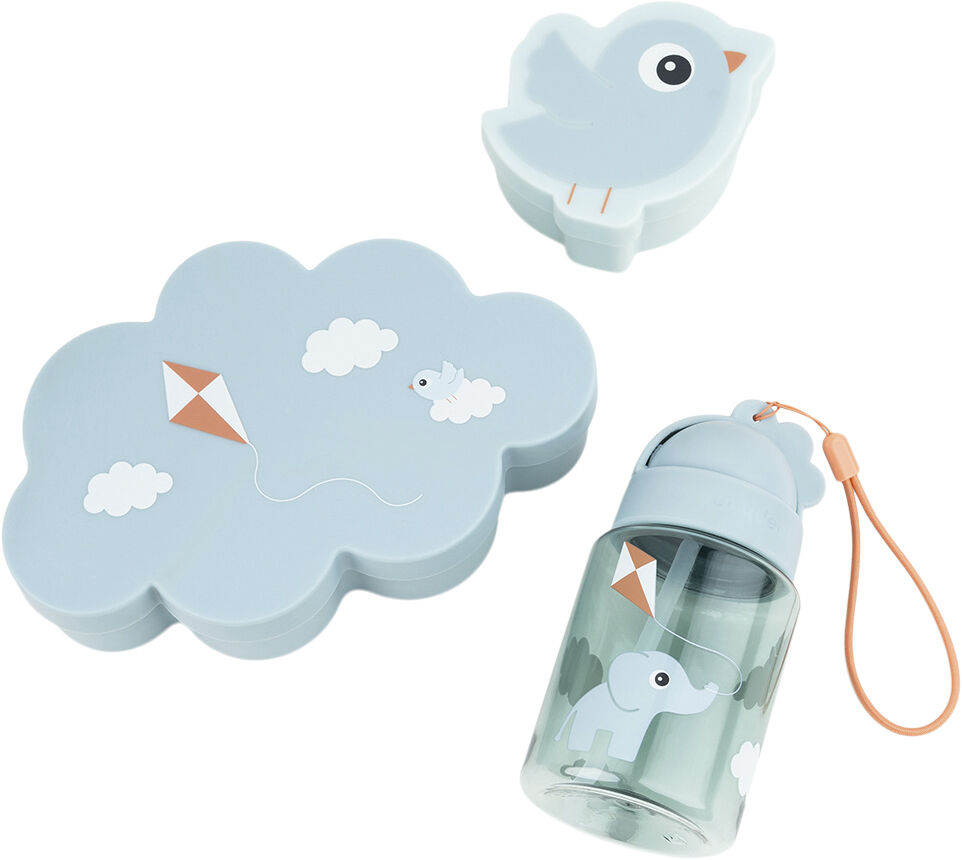 Snack & madkasse m/drikkedunk Playground Bl&aring;