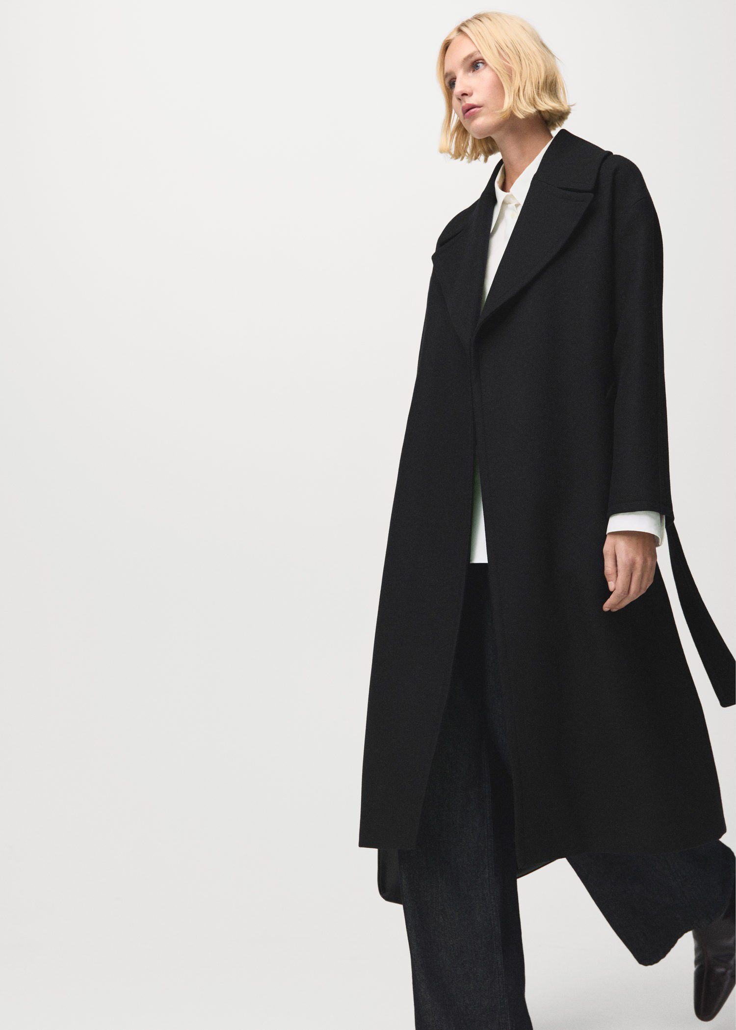 Manteco wool coat with belt