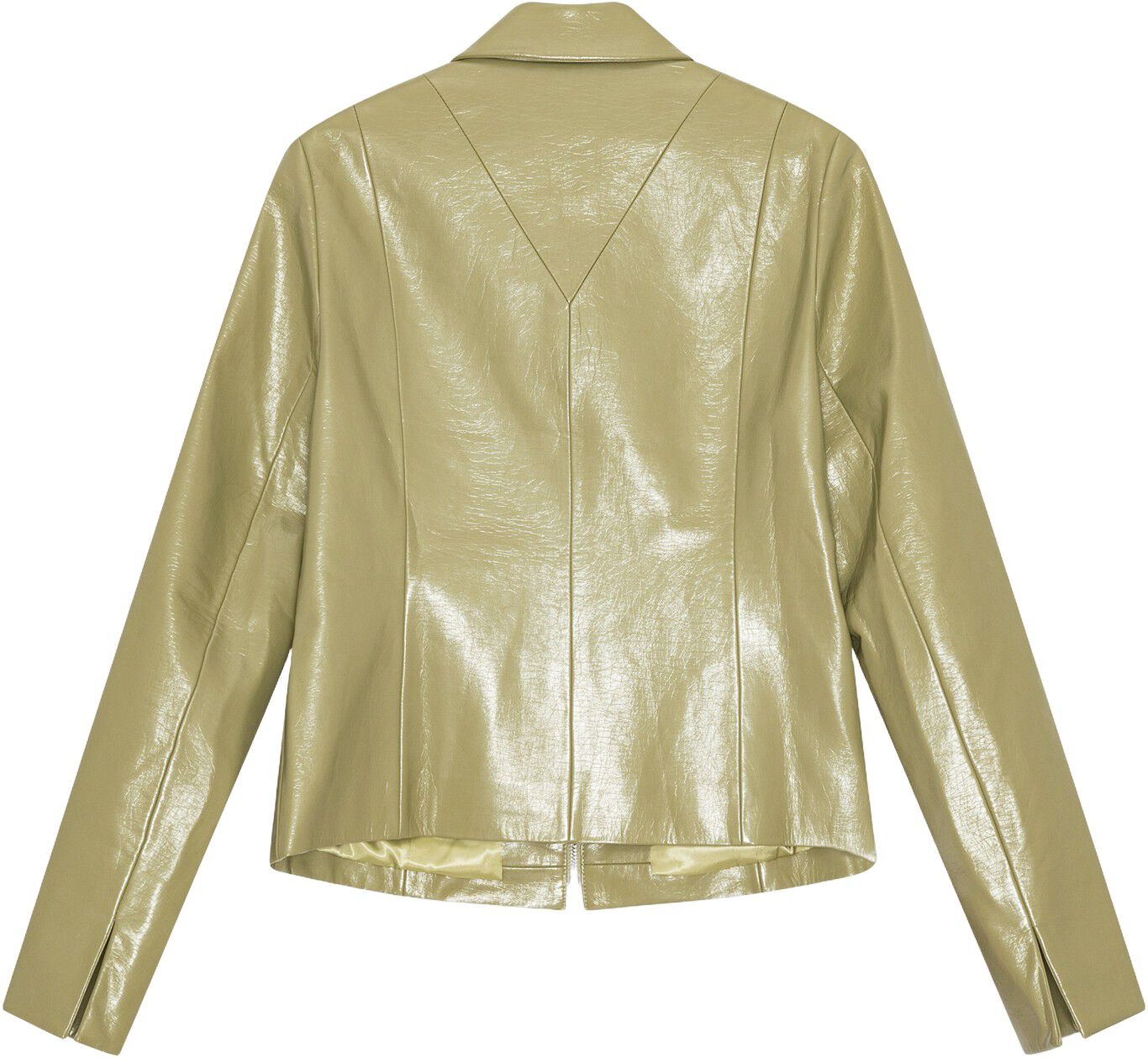 Glossy Zip-Up Jacket