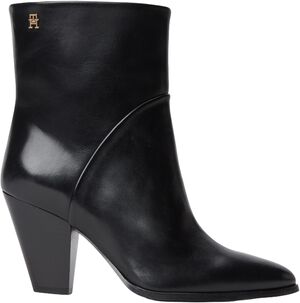 Leather Stiletto Heel Ankle Boots