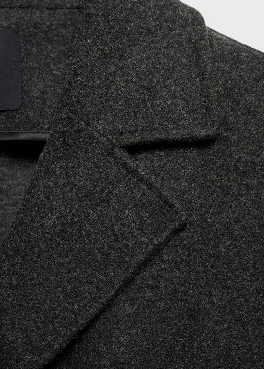 Double-breasted midi coat