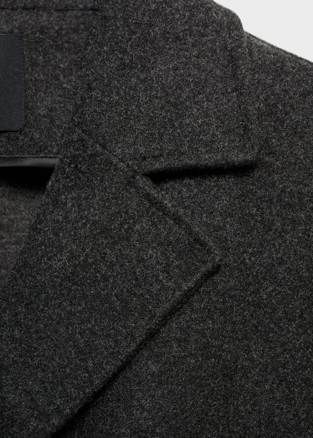 Double-breasted midi coat