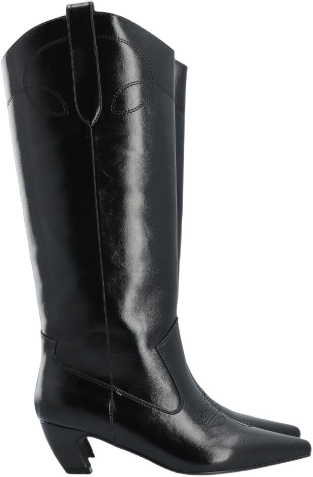 BIABALEY Knee High Western Boot Faux Leather
