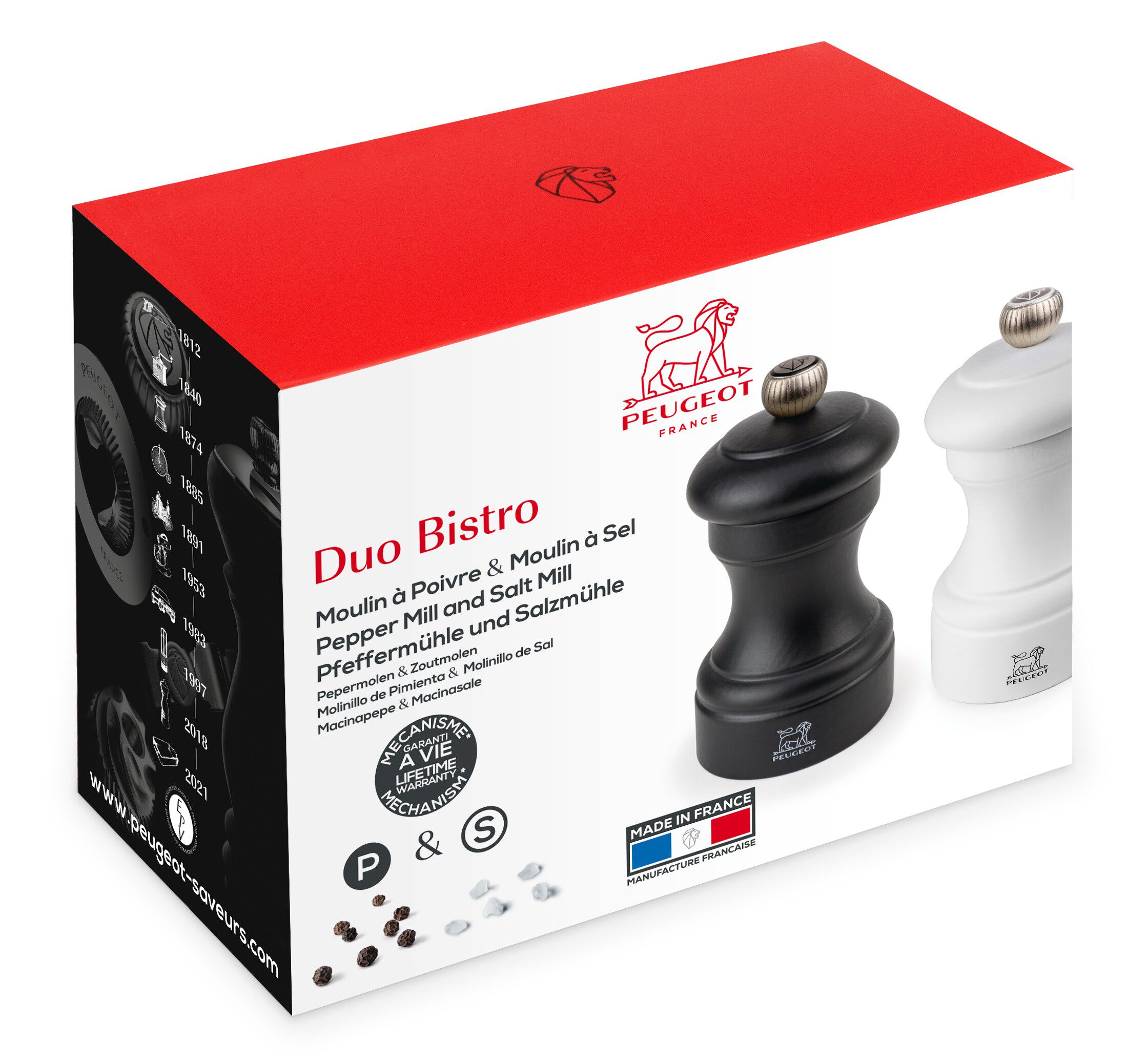 Bistro S&aelig;t Z Peber & Salt Sort/Hvid 10 cm