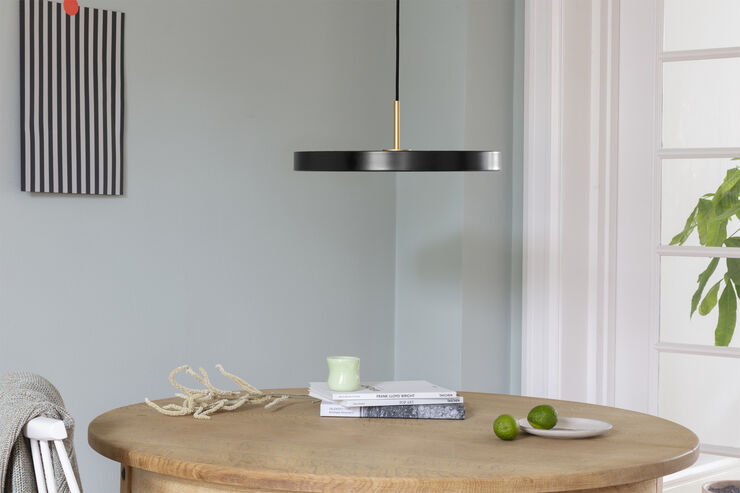 Asteria Mini anthracite Ø 31 x 10,5 cm, 2. 7m cordset