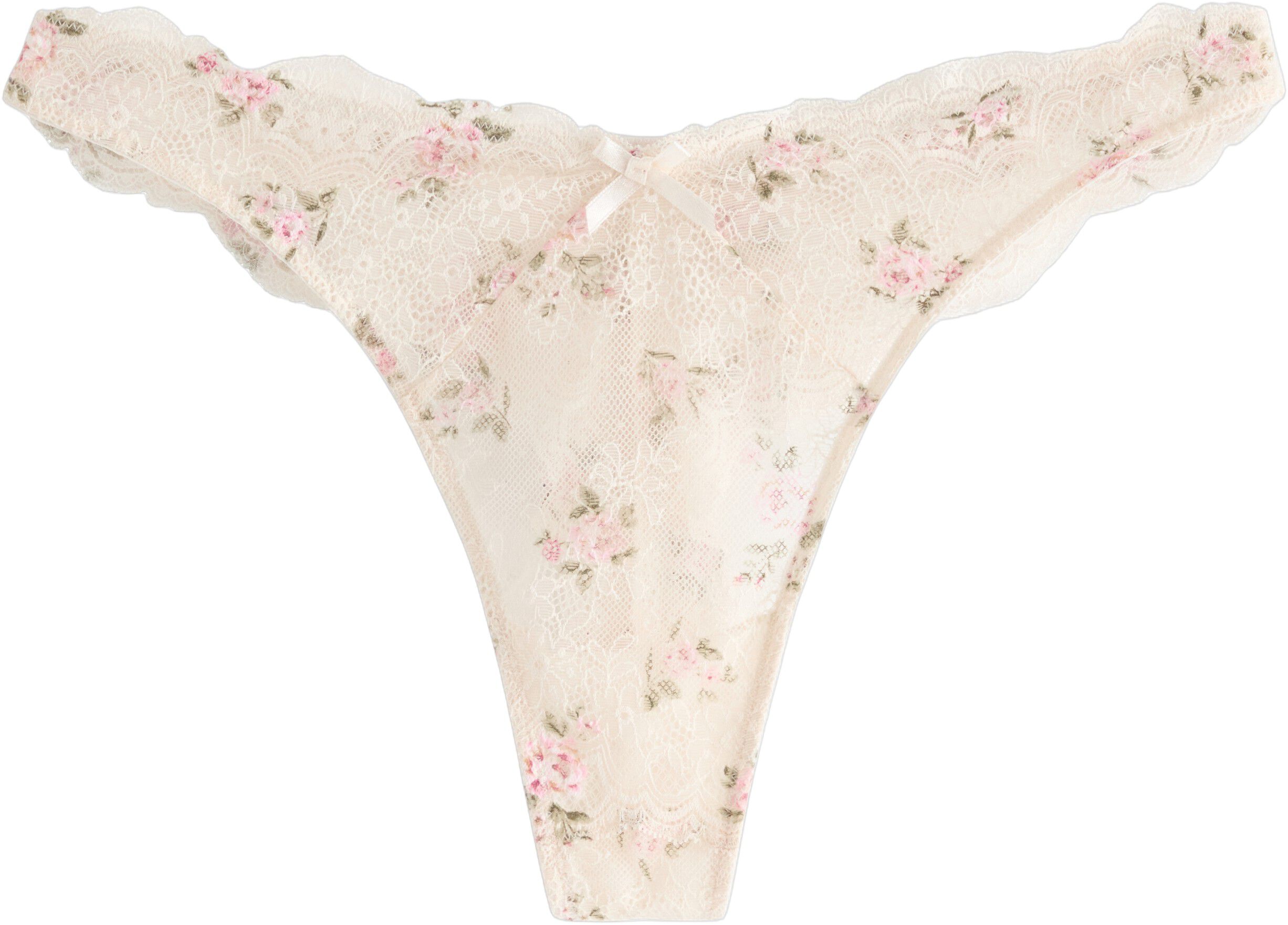 Thong with a regular waist and lace