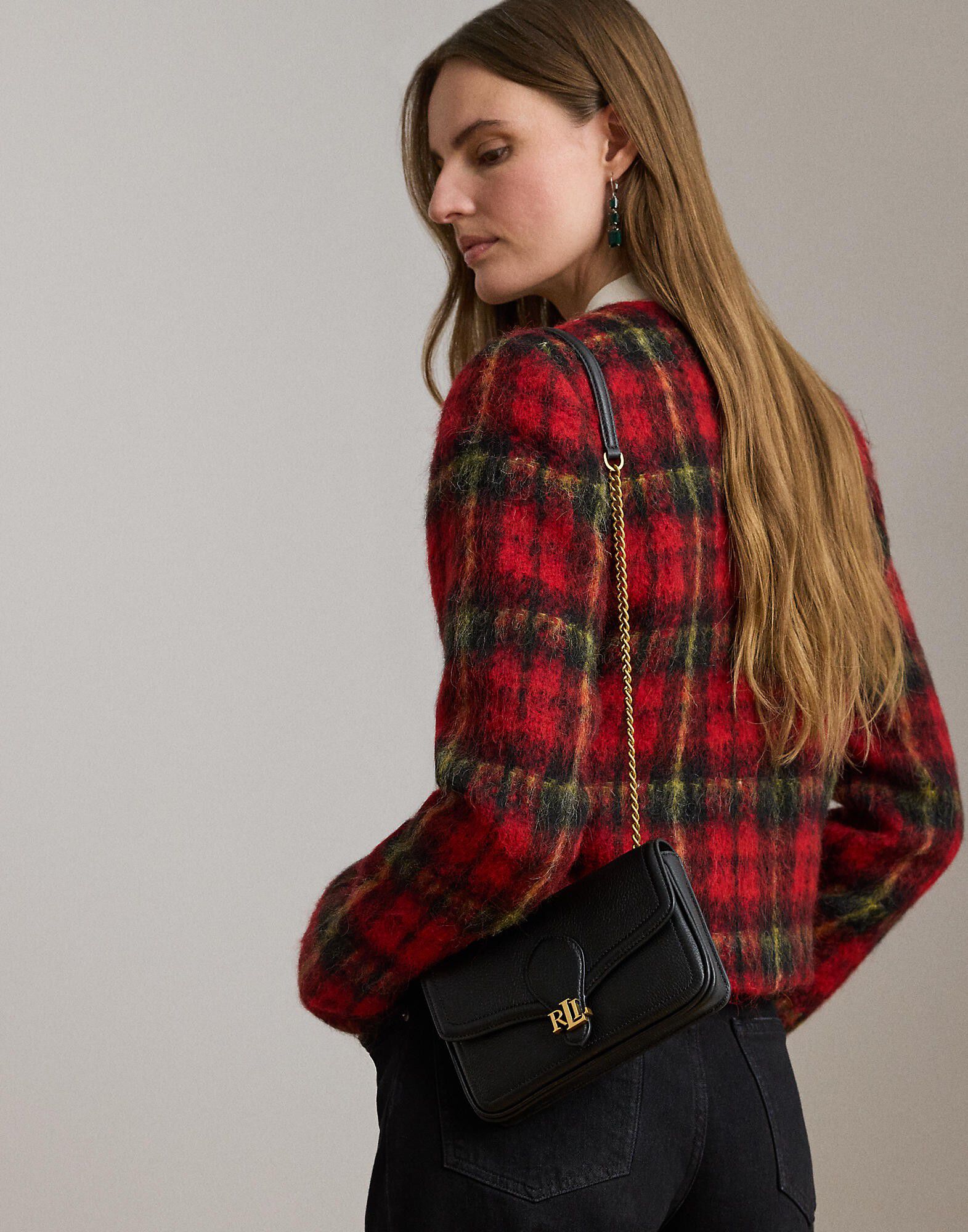 Pebbled Leather Bradley Crossbody Wallet