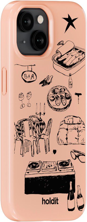 Graphic Print Case MagSafe iPhone 16e/15/14/13 Bare Pink