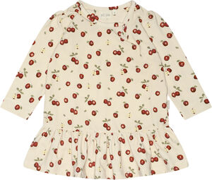 Dress L/S Gather Printed