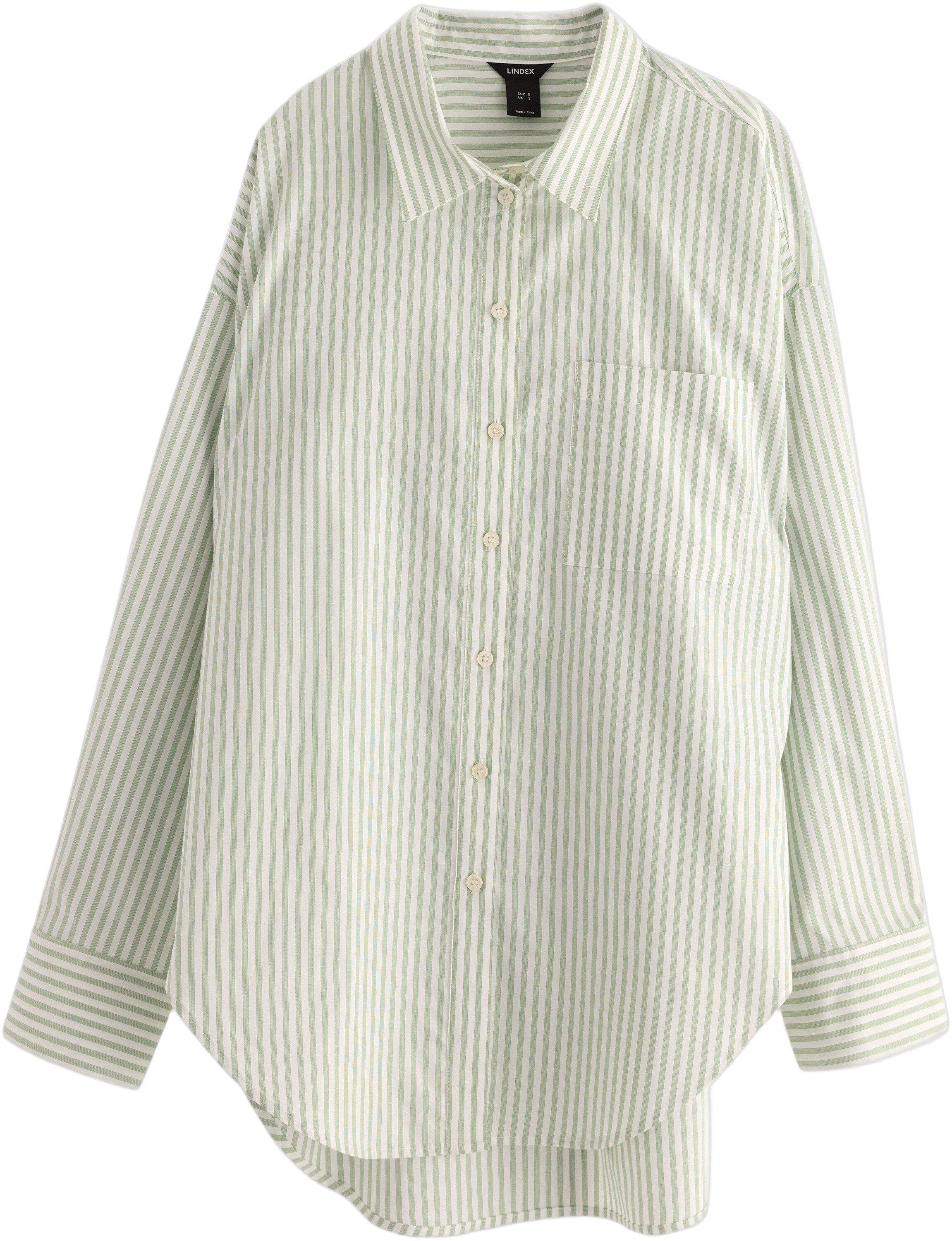 Oversized skjorte med lange &aelig;rmer