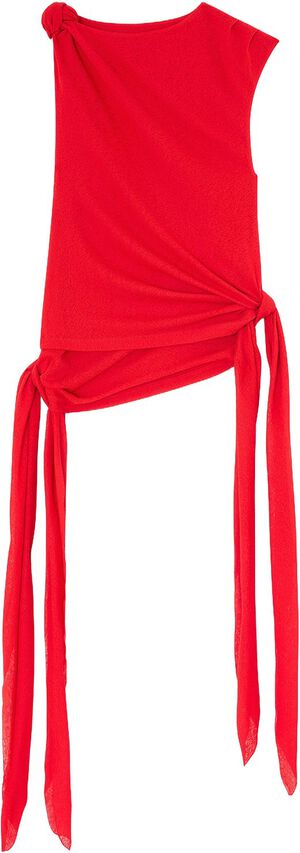 Marl Mesh Tie Knot Tank Top