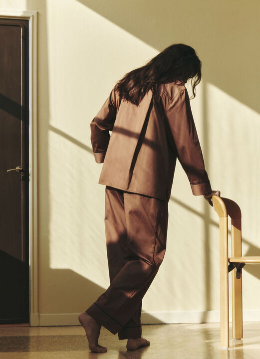 Outline Pyjama L/S Shirt-M/L-Milk C