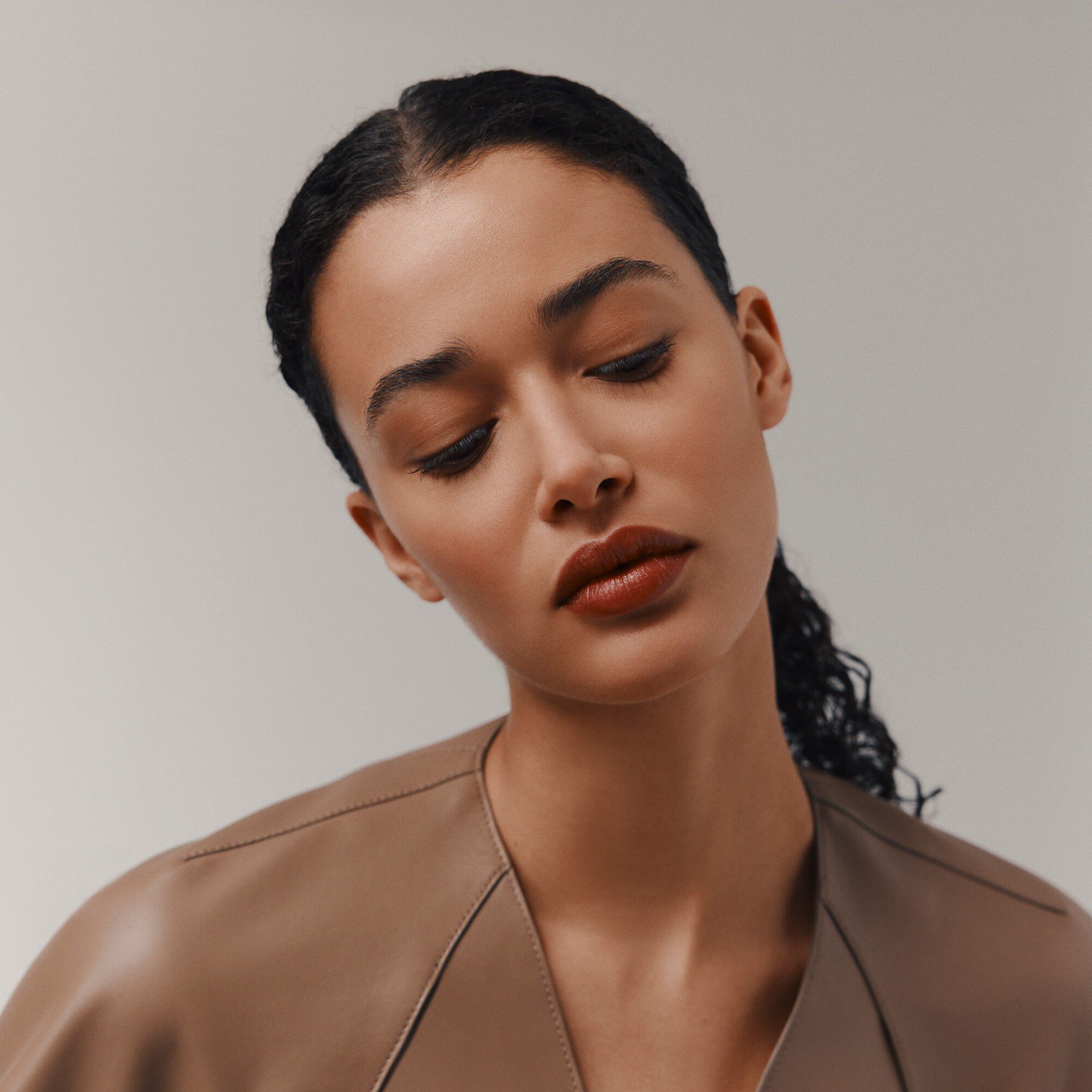 ROUGE HERMES SATIN LIPSTICK X3 BEIGE SIENNE