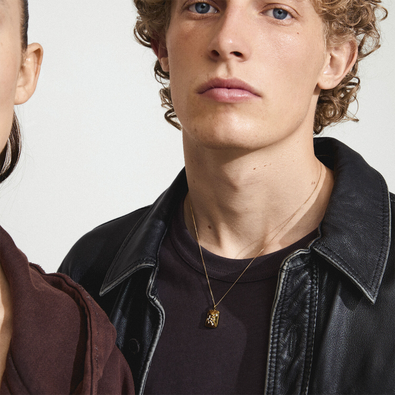 AQUARIUS recycled Zodiac Sign necklace, gold-plated