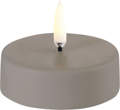 LED tealight maxi, Sandstone wax, Smooth, 6,1x2,2 cm