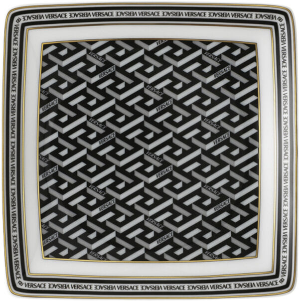 Bowl 12cm sq. flat, Signature Black, La Greca