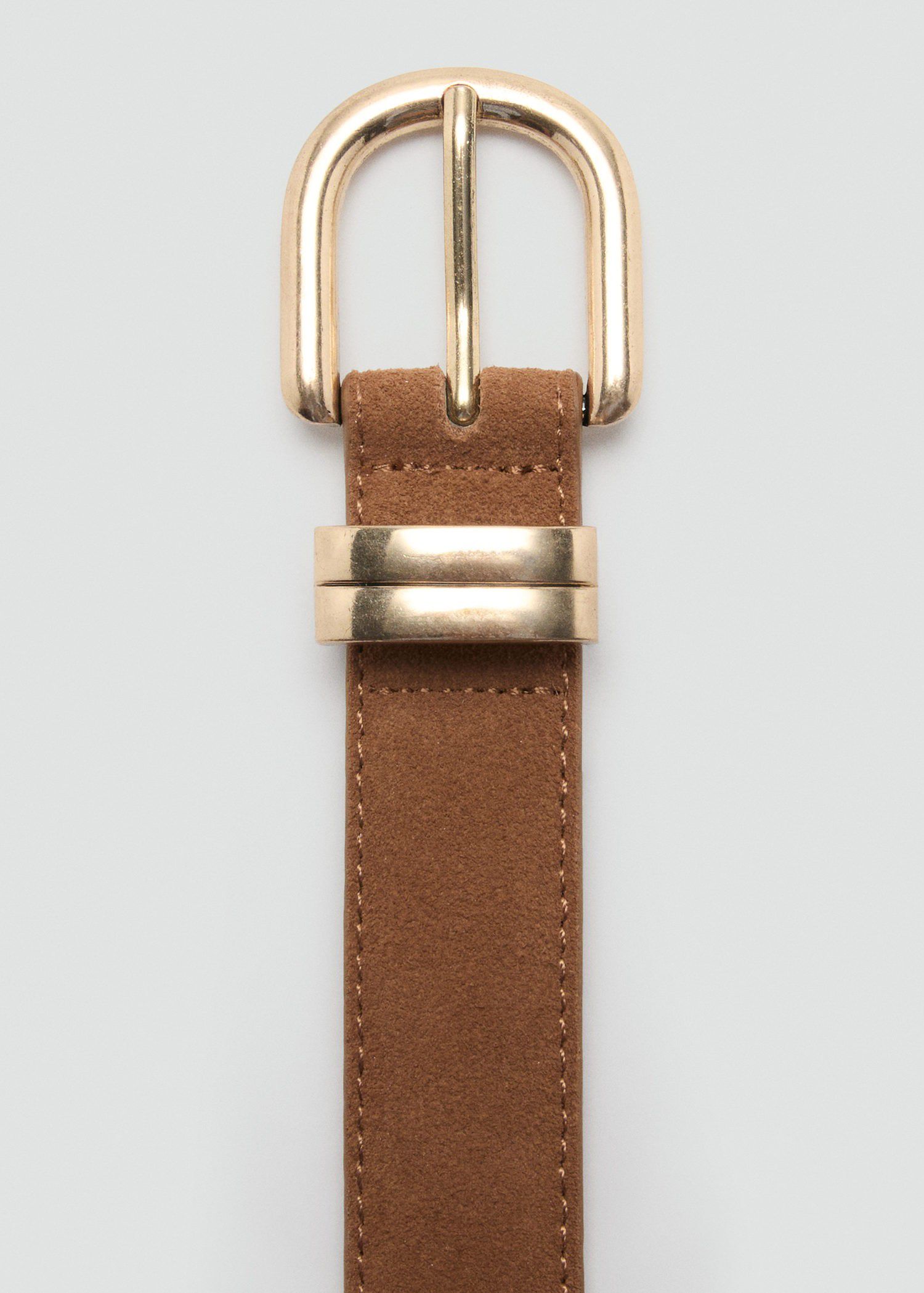 Suede leather belt
