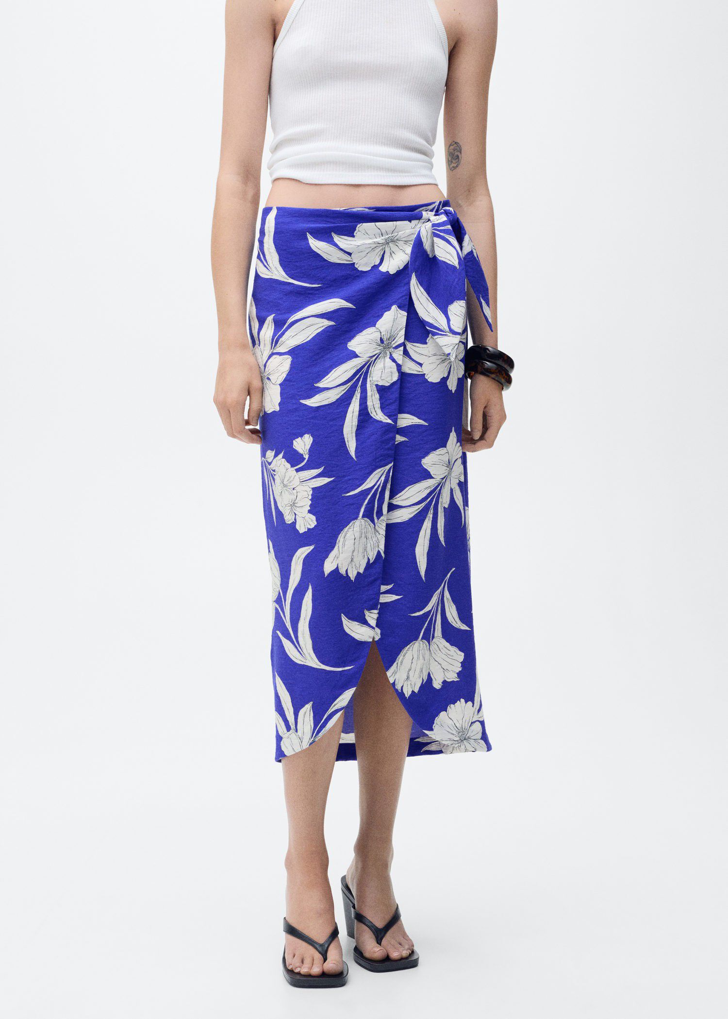 Floral sarong skirt