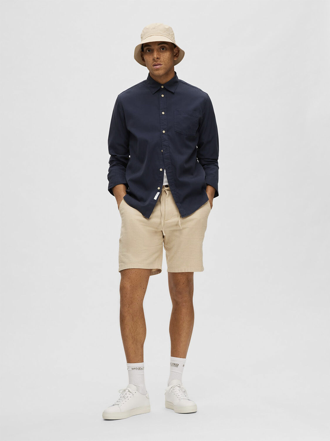 SLHCOMFORT-BRODY LINEN SHORTS W NOO