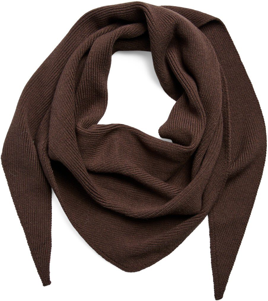 PCKOMMA RIB BIG TRIANGLE SCARF NOOS