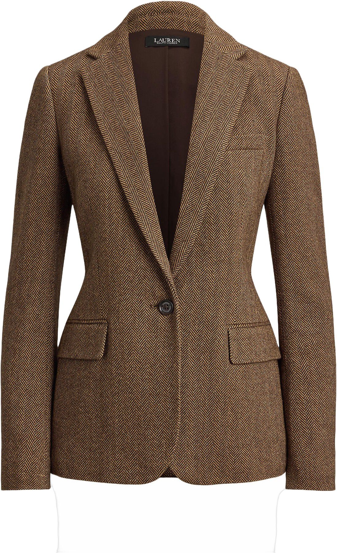 Cotton-Blend Herringbone Blazer