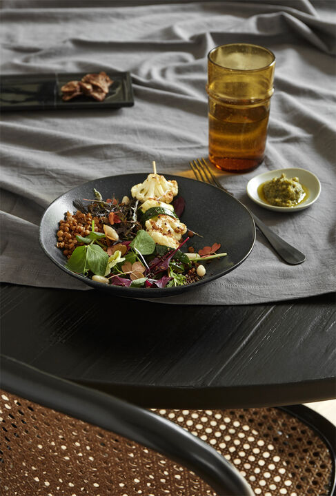 GRAINY soup plate, dark blue