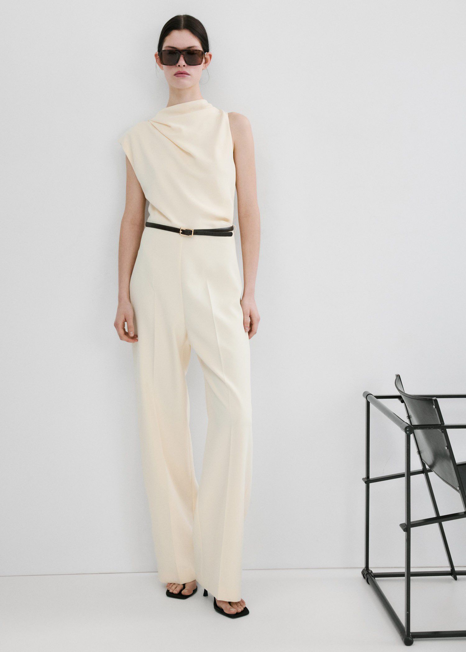 Asymmetric long jumpsuit