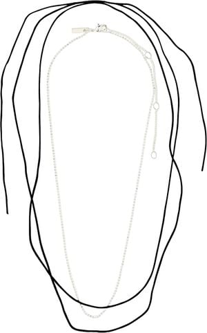 CHARM halsk&aelig;der 2-i-&eacute;t s&aelig;t, s&oslash;lvbel